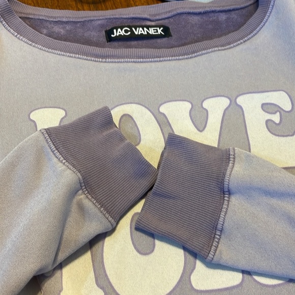 JAC VANEK-LOVE MORE terry cloth inside sweat shirt-Perfect Condition 😃 - Picture 4 of 6